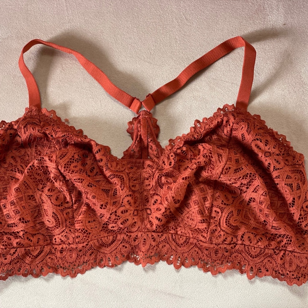 Rusted Orange Lace Bralette